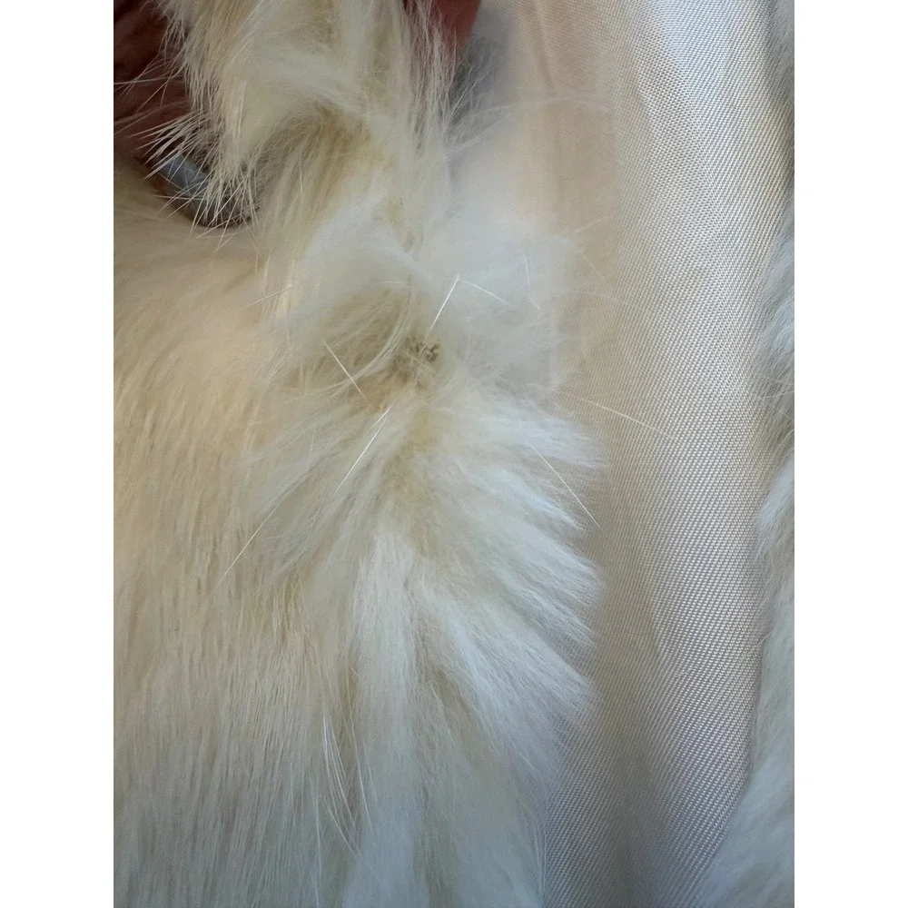 Vintage Faux rabbit Coat Girls Pom Pom Buttons Winter Outerwear‎ Cozy Chic Party - Picture 10 of 16
